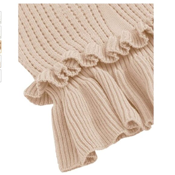 Women's Casual Knit Top Sleeveless Ruffle - Picture 4 of 4